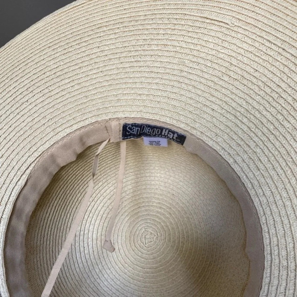 Anthropologie San Diego Floral Floppy Straw Hat